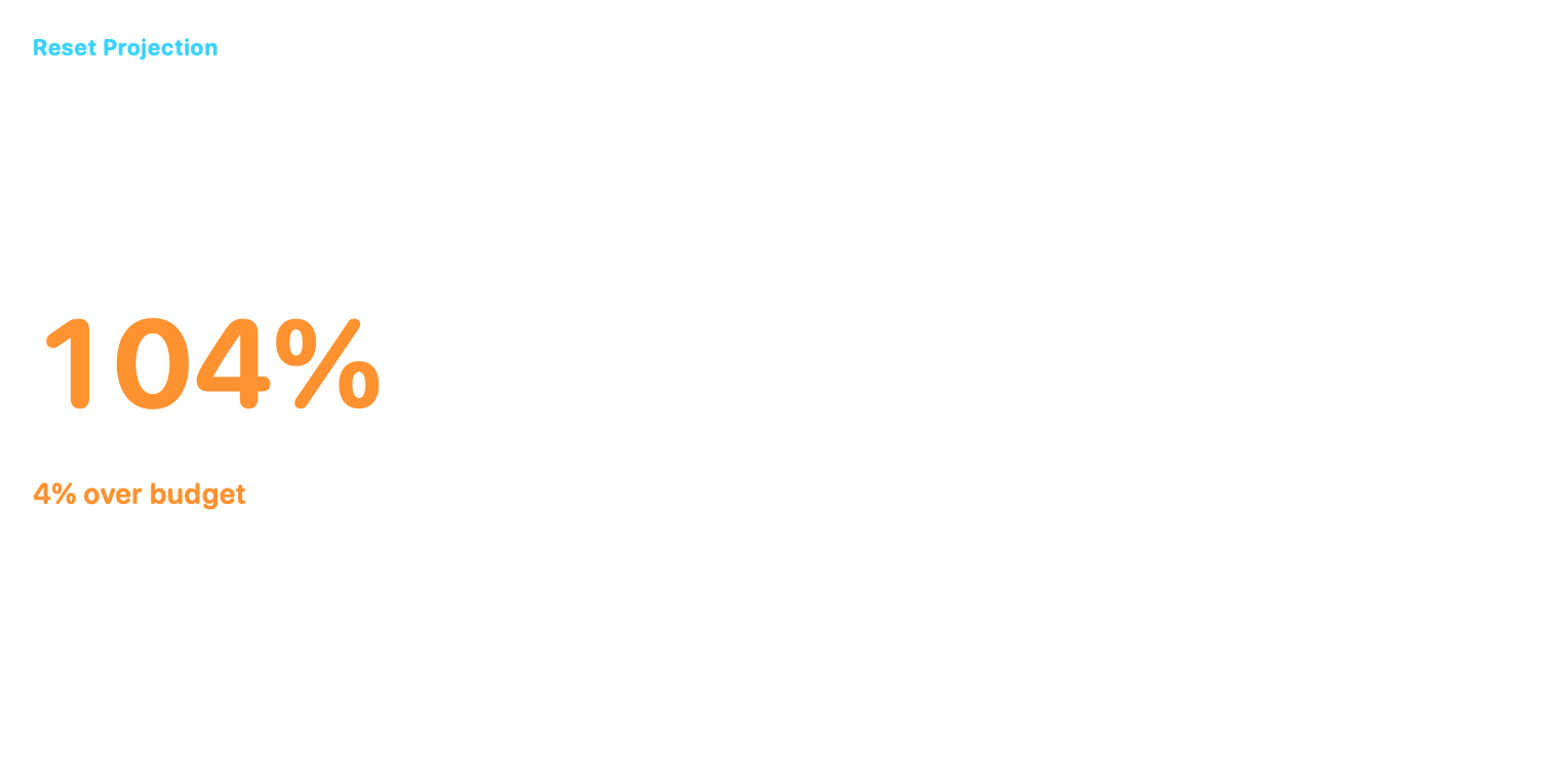 Reset Projection, Extra Large native widget presentation